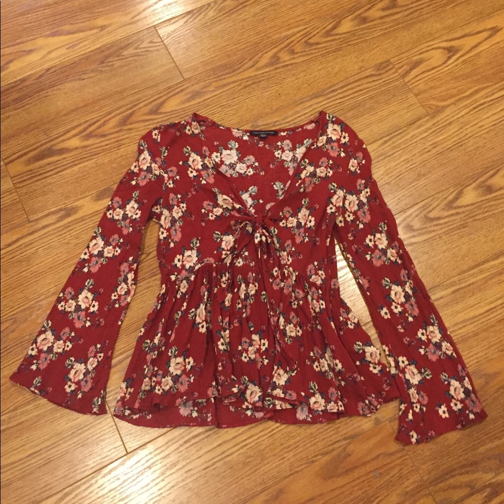 American Eagle Outfitters red flower top